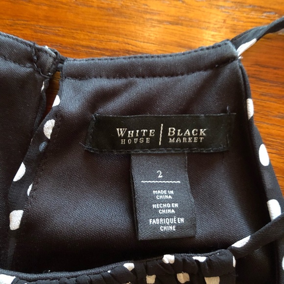 White House Black Market Polka Dot High Low Dress - Picture 7 of 7